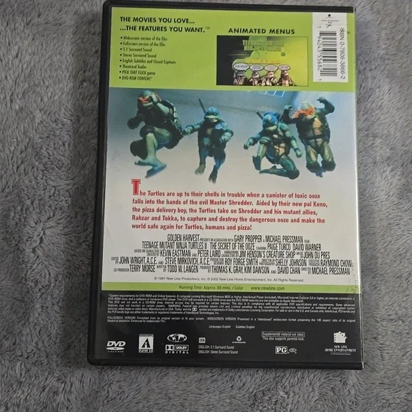 Teenage Mutant Ninja Turtles II: The Secret of the Ooze DVD - Picture 2 of 3